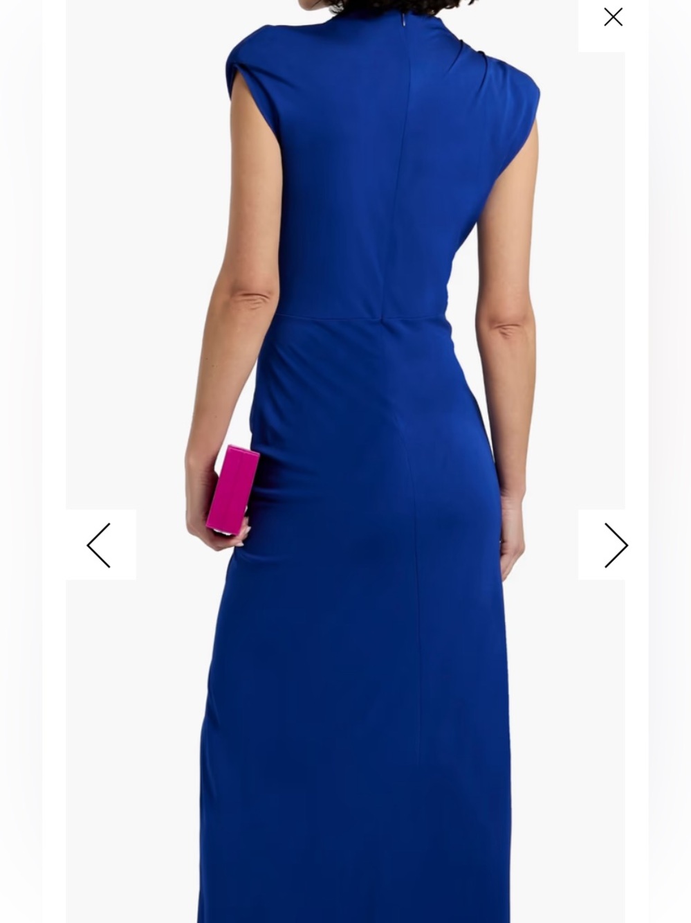 Diane Von Furstenberg Apollo ruched jersey Maxi Dress with Side Slit size M - Picture 3 of 5